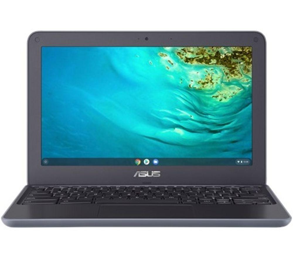 ASUS C202 11.6inch Chromebook - 32 GB eMMC  Grey & Black  Black Silver/Grey