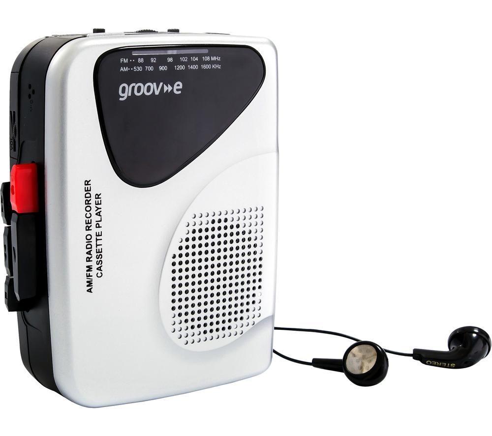 Groov-E Retro GVPS525 Personal Cassette Player & Recorder Silver