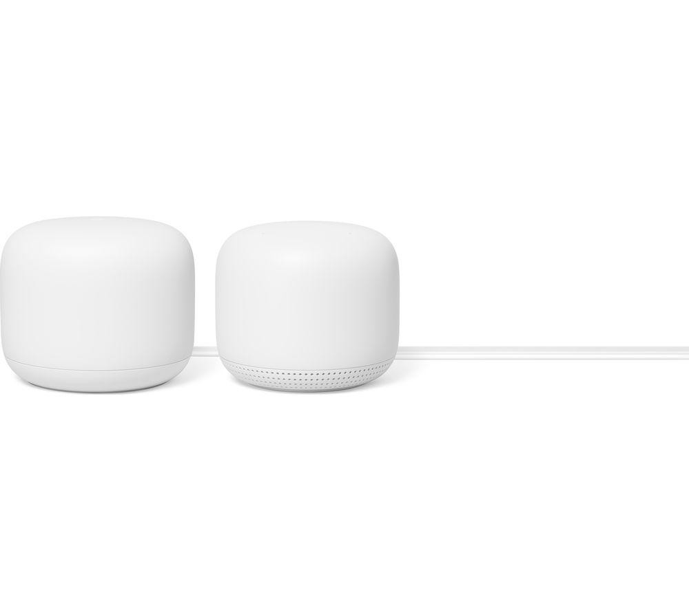 GOOGLE Nest WiFi Router & Nest WiFi Point - AC 2200  Dual-band  White