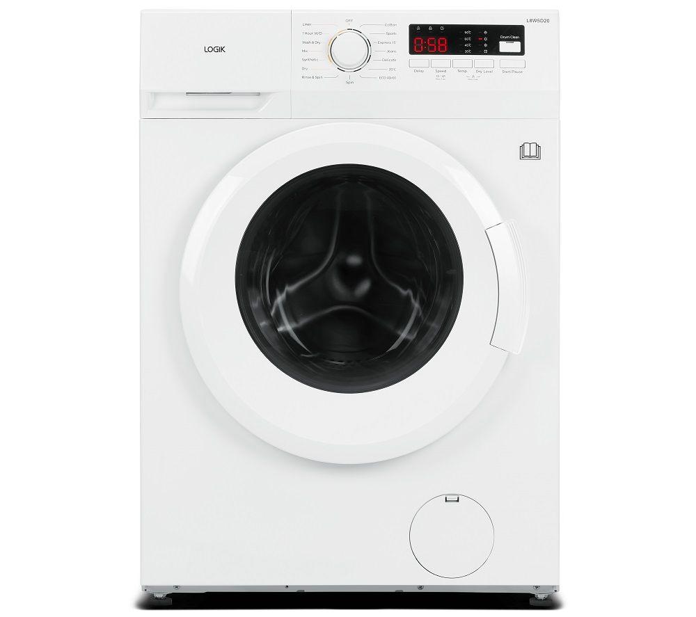 LOGIK L8W5D20 8 kg Washer Dryer - White