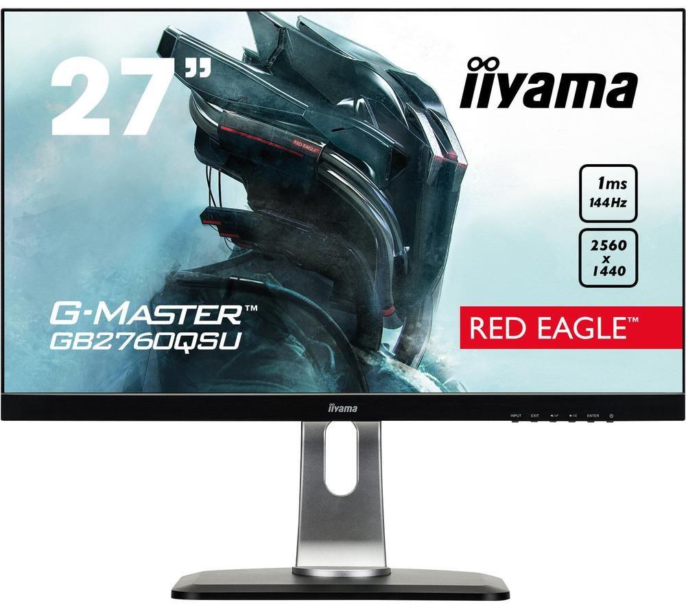 Iiyama GMASTER Red Eagle GB2760 Quad HD 27inch TN LCD Gaming Monitor Black  Black