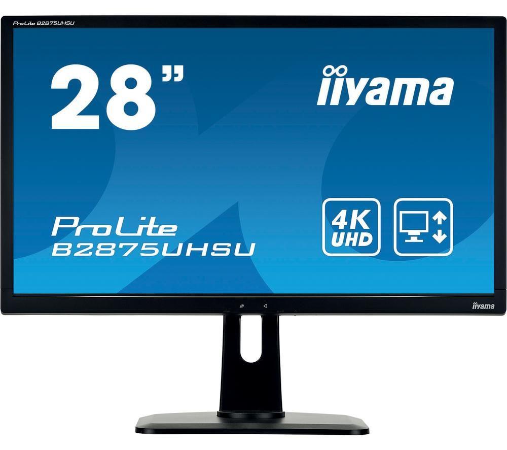 Iiyama ProLite B2875UHSUB1 4K Ultra HD 28 LCD Monitor Black  Black