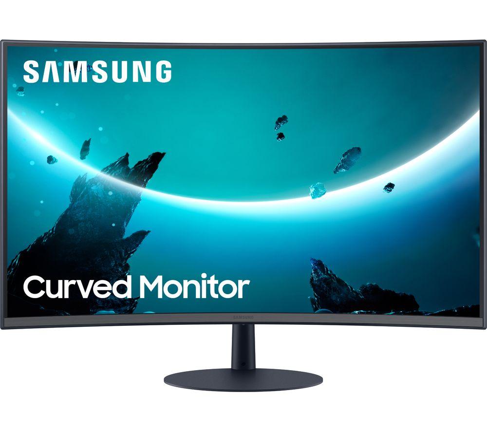 SAMSUNG LC27T550FDUXEN Full HD 27 Curved LED Monitor - Grey  Silver/Grey