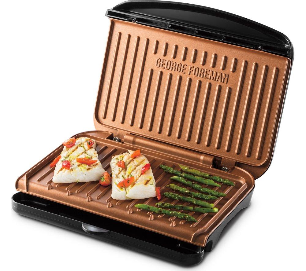 GEORGE FOREMAN 25811 Medium Fit Grill - Black & Copper