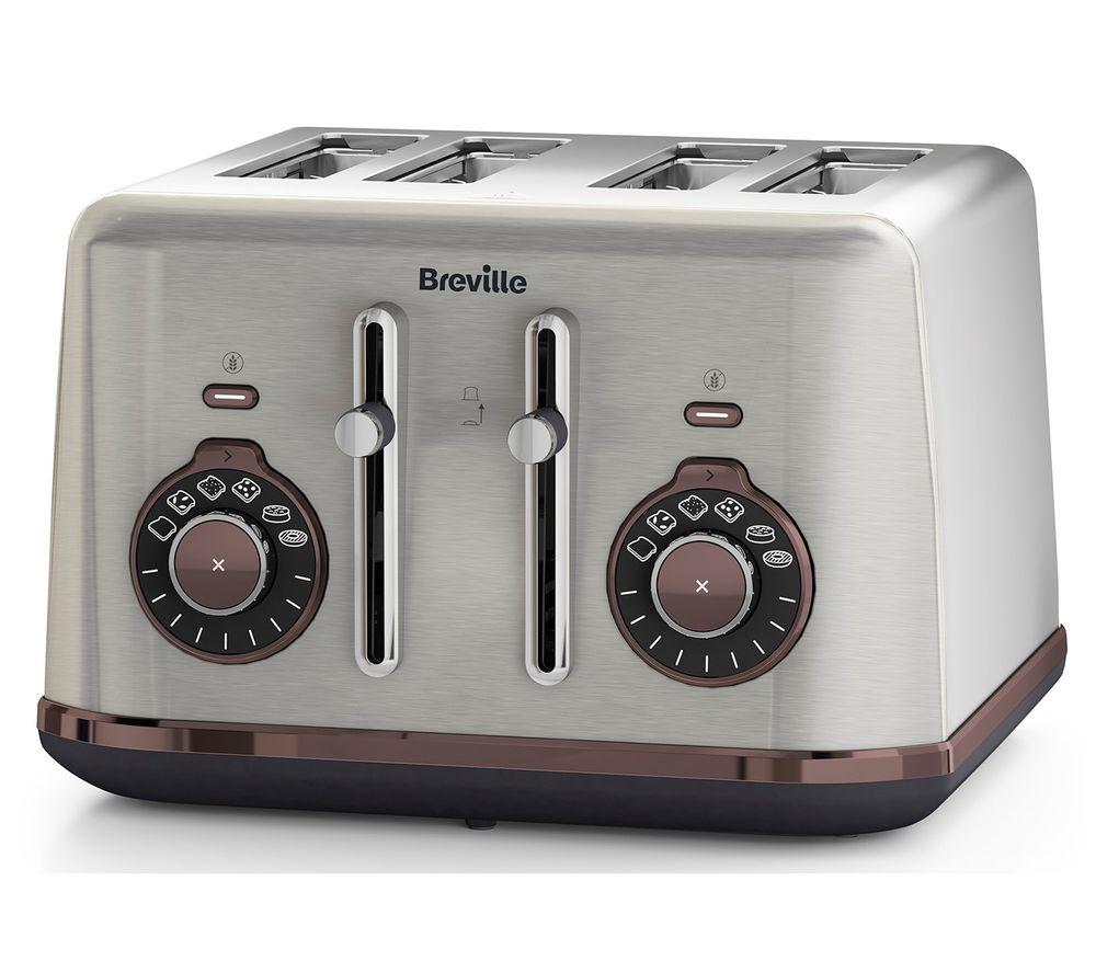 BREVILLE Selecta VTT953 4-Slice Toaster - Stainless Steel