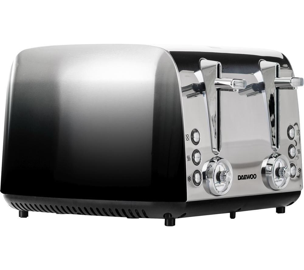 DAEWOO Callisto SDA1839 4-Slice Toaster - Black & Silver