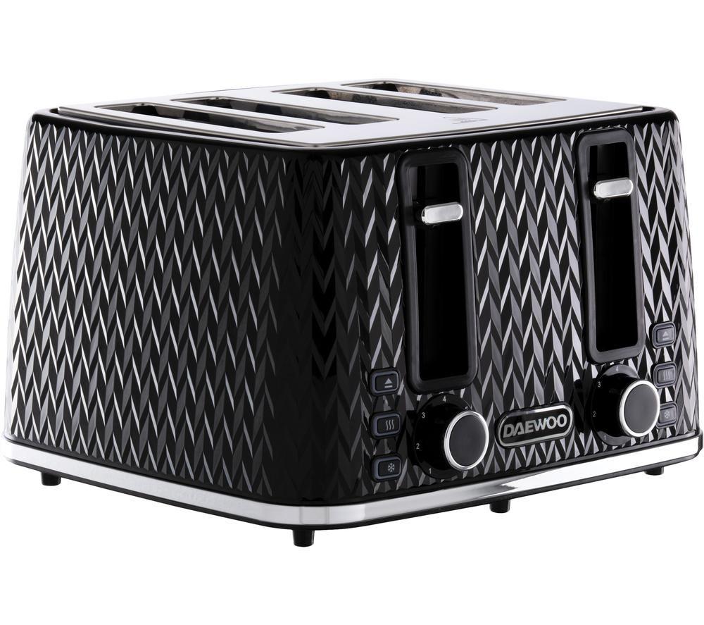 DAEWOO Argyle Collection SDA1863 4-Slice Toaster - Black
