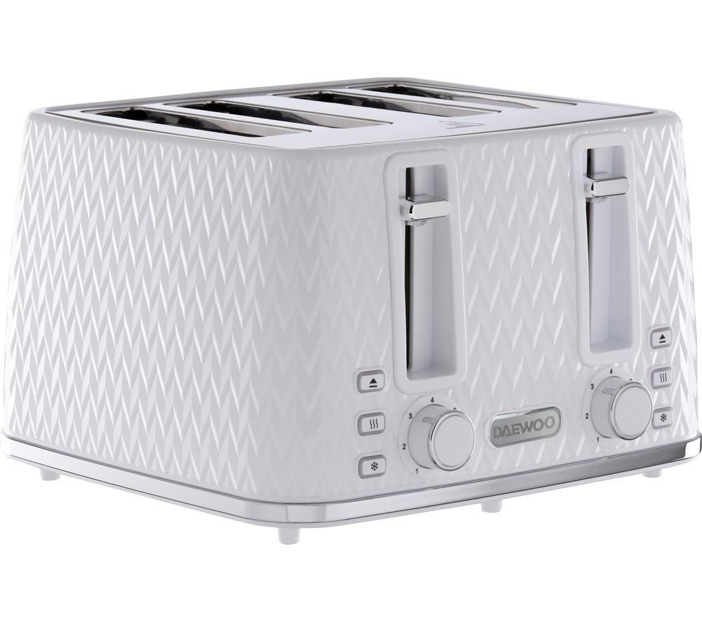 DAEWOO Argyle Collection SDA1864 4-Slice Toaster - White