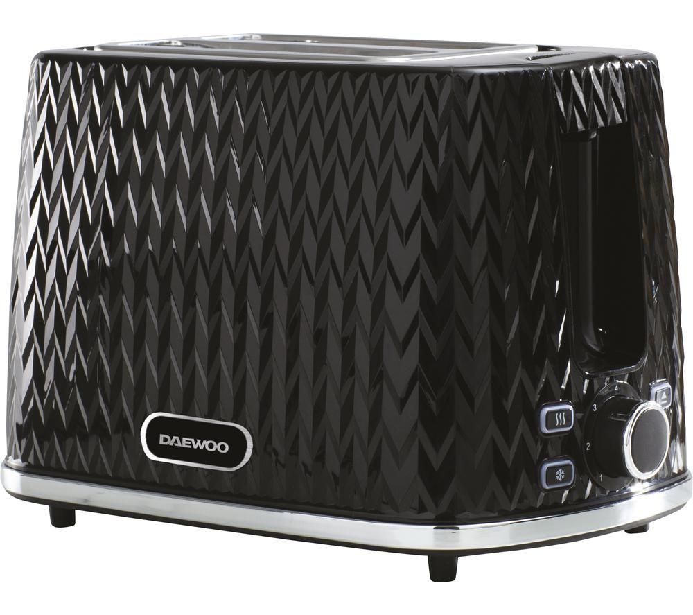 DAEWOO Argyle Collection SDA1774 2-Slice Toaster - Black