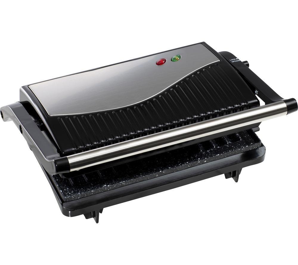 DAEWOO SDA1574 Mini Panini Grill - Black & Silver