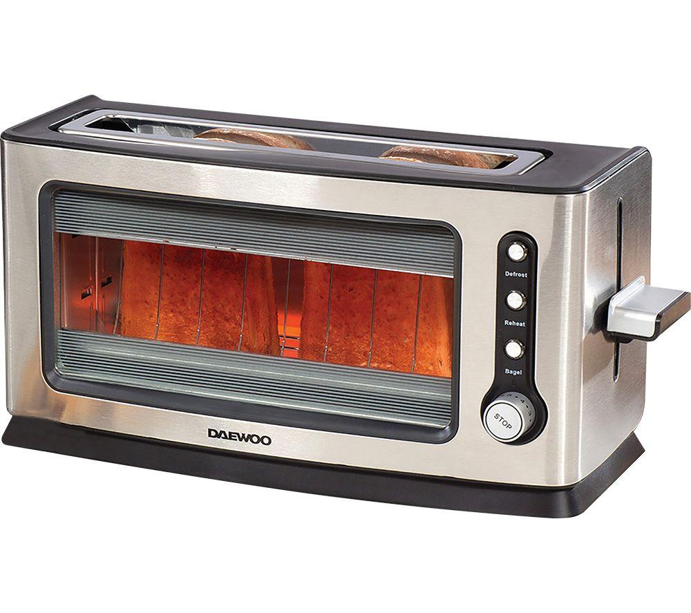 DAEWOO SDA1060 2-Slice Toaster - Silver & Black