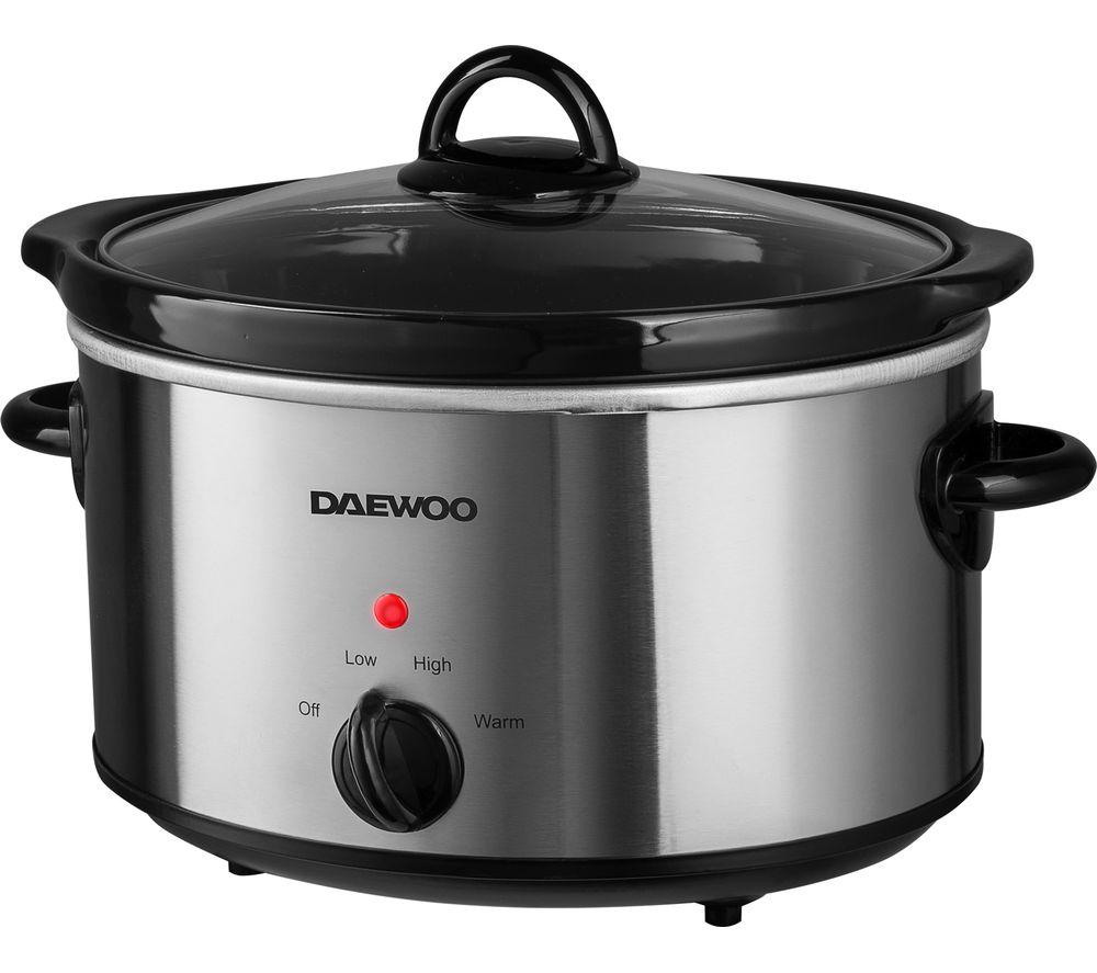DAEWOO SDA1364 Slow Cooker - Stainless Steel