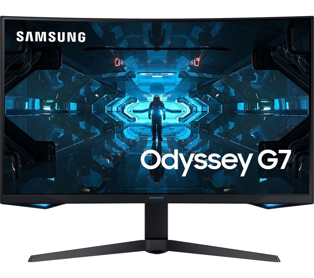 SAMSUNG Odyssey G75 LC27G75TQSUXEN Quad HD 27inch Curved QLED Gaming Monitor - Black