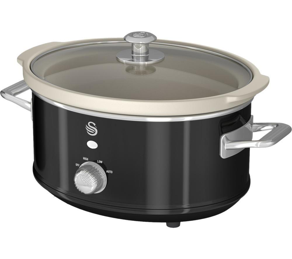 SWAN Retro SF17021BN Slow Cooker - Black