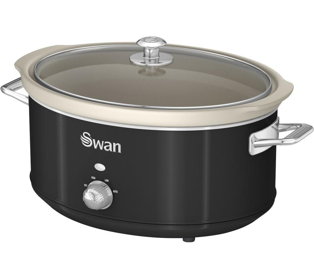 SWAN Retro SF17031BN Slow Cooker - Black