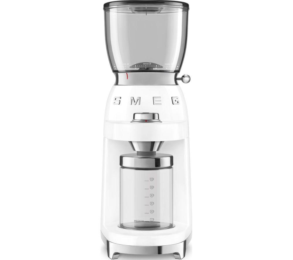 SMEG CGF01WHUK Electric Coffee Grinder - White