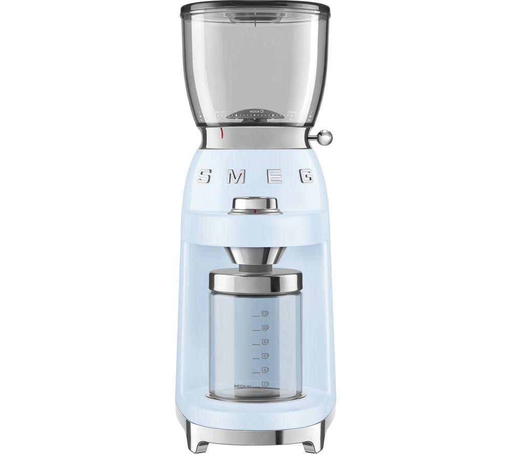 SMEG CGF01PBUK Electric Coffee Grinder - Pastel Blue