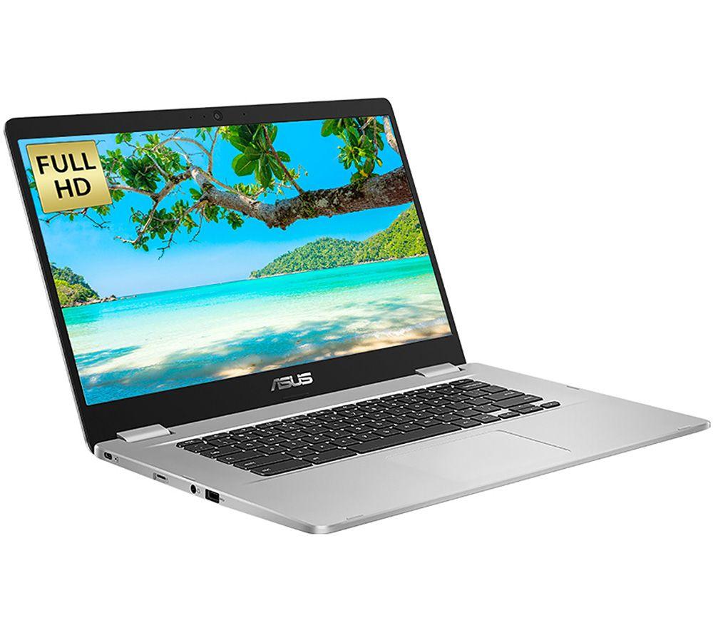 ASUS C523 15.6inch Chromebook - IntelCeleron  64 GB eMMC  Silver  Silver/Grey