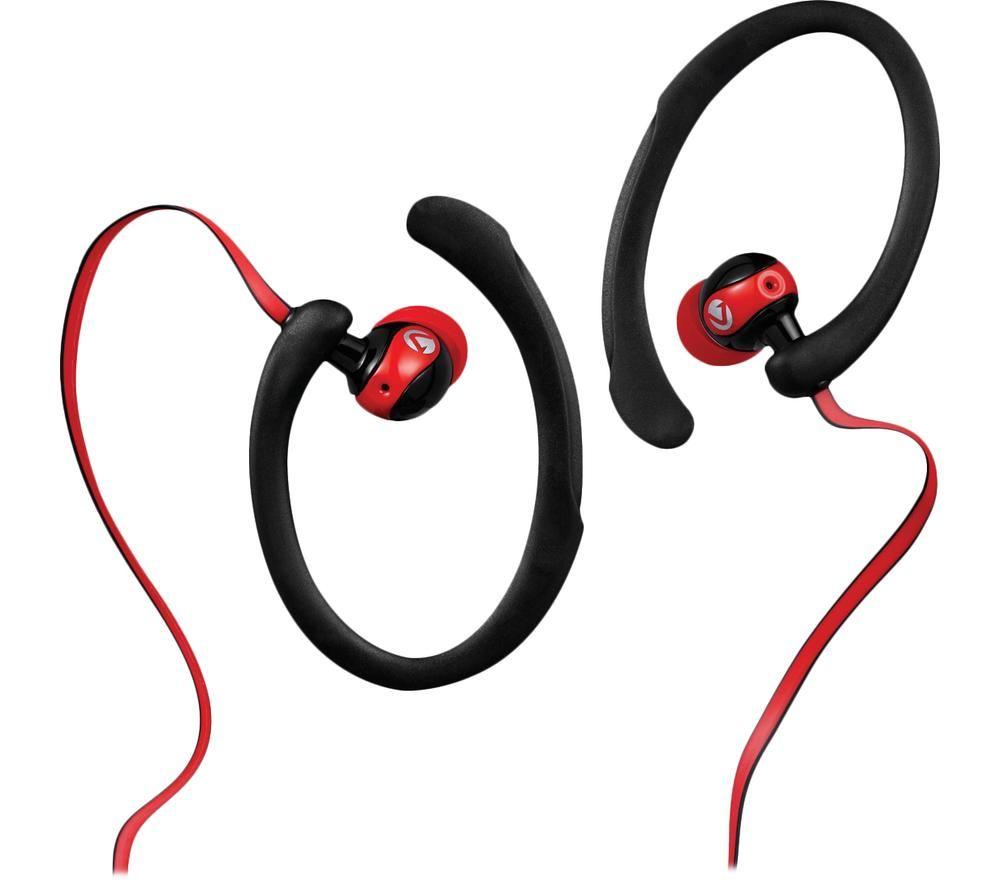 Volkano Sports Series VS203BKR Earphones Red & Black