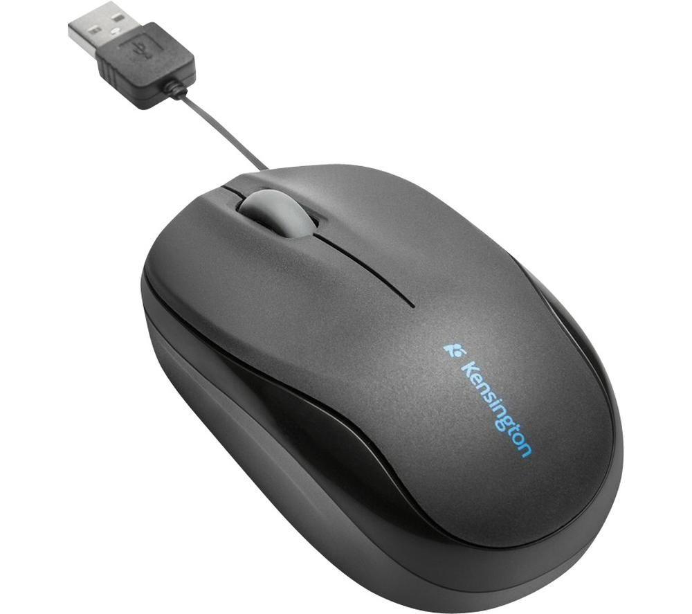 KENSINGTON Pro Fit Mobile Retractable Laser Mouse  Black