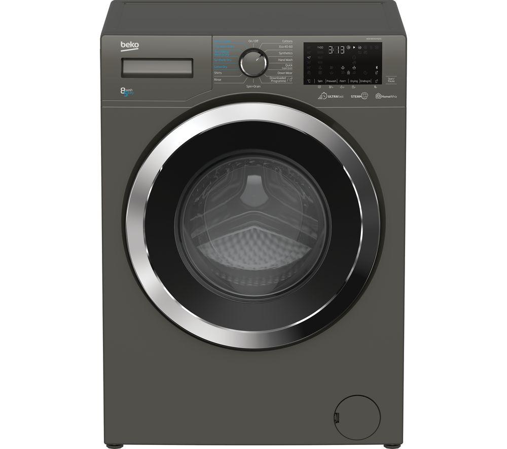 BEKO Ultrafast WDEX854044Q0G Bluetooth 8 kg Washer Dryer - Graphite