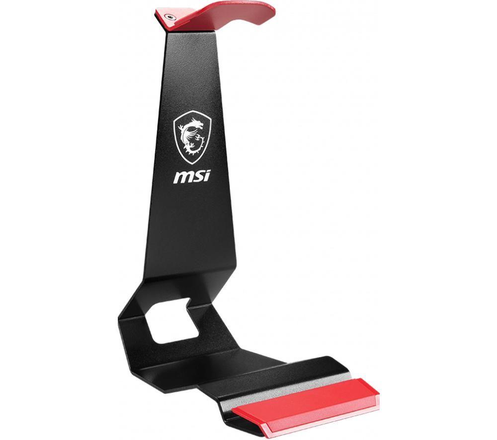 MSI HS01 Headset Stand - Black & Red  Red Black