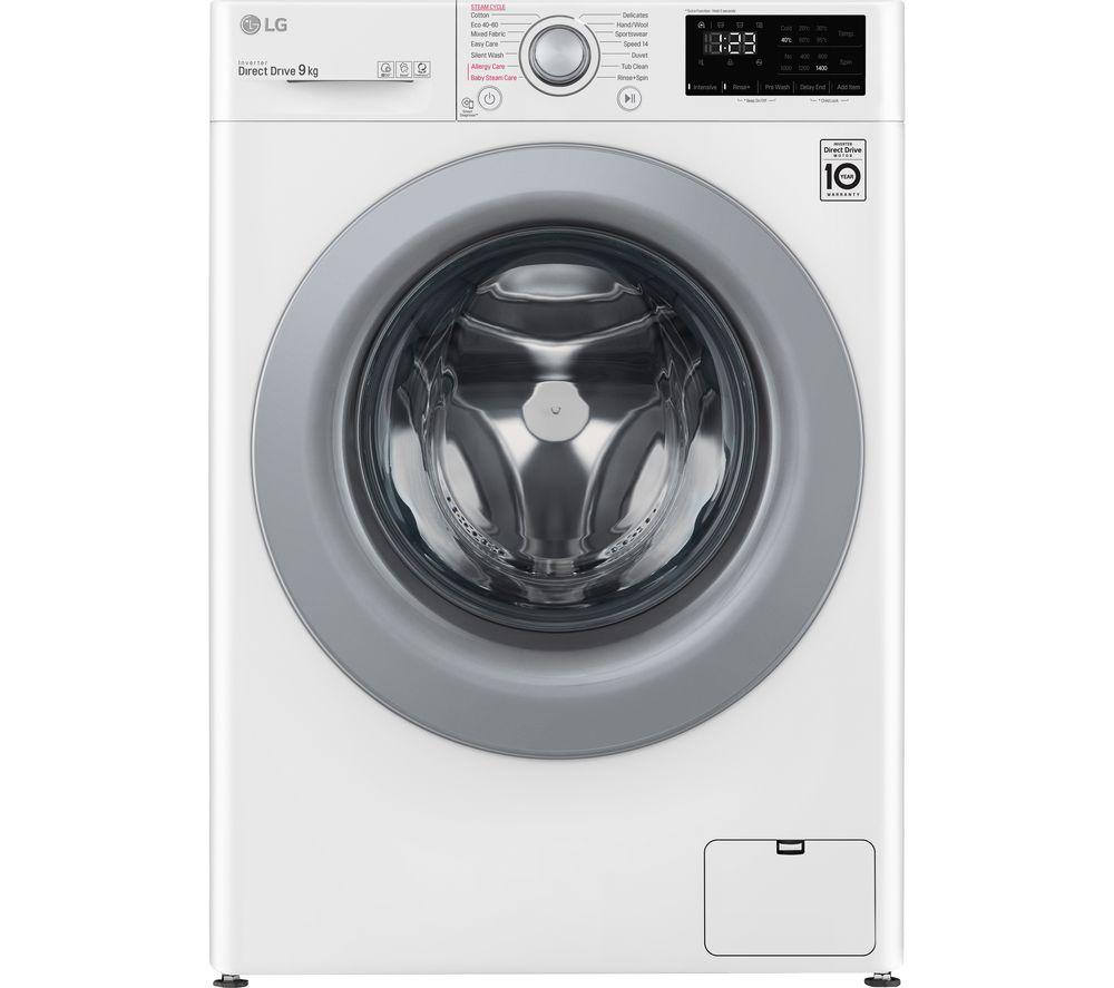LG AI DD V3 F4V309WSE 9 kg 1400 Spin Washing Machine - White
