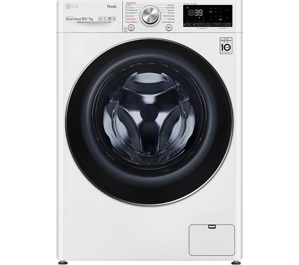 LG TurboWash 360 with AI DD V9 FWV917WTSE WiFi-enabled 10.5 kg Washer Dryer - White
