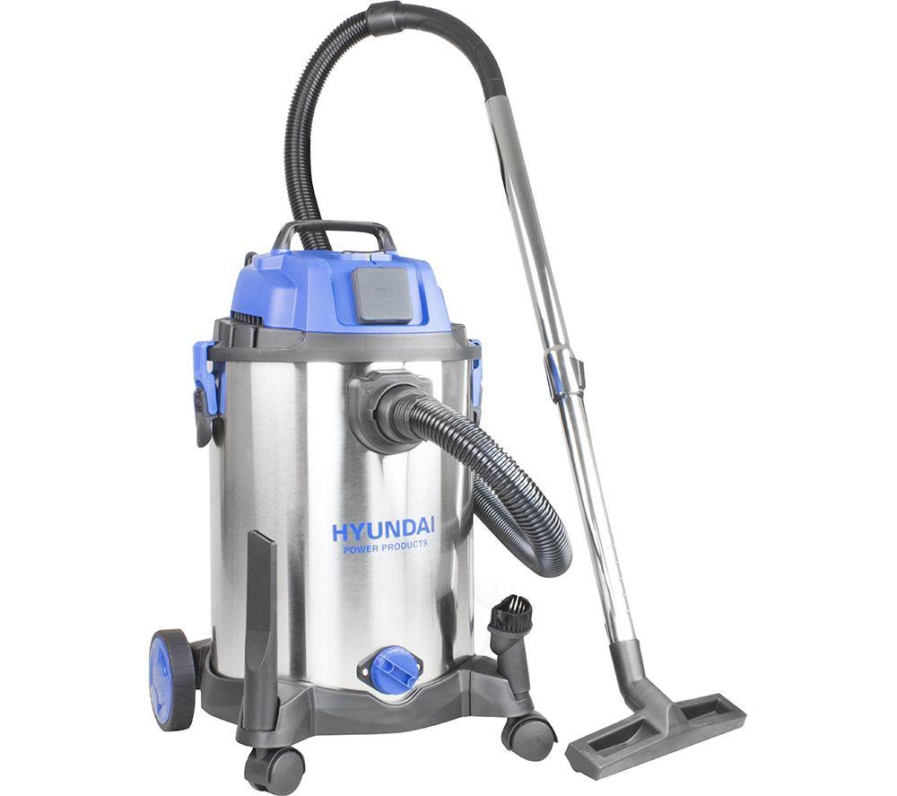 HYUNDAI HYVI3014 Cylinder Wet & Dry Vacuum Cleaner - Silver & Blue
