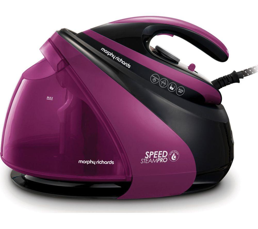 MORPHY RICHARDS Speed Steam Pro Intelitemp 332102 Steam Generator Iron - Black & Purple