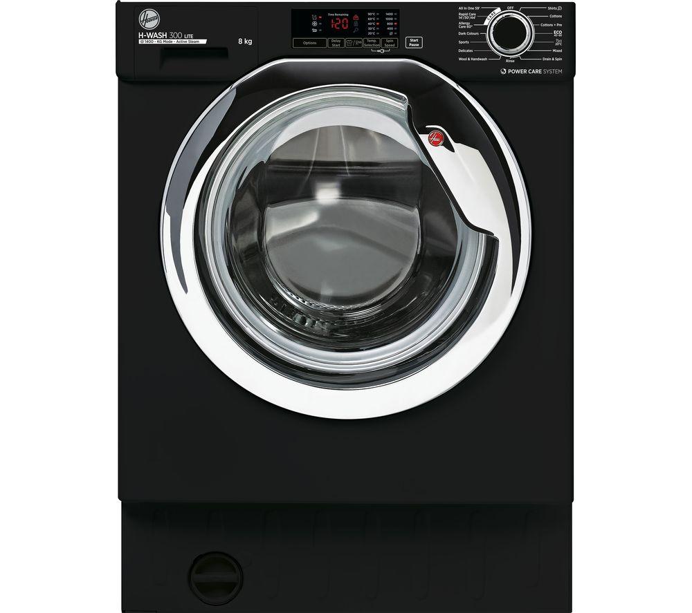 HOOVER H-Wash 300 HBWS48D1ACBE Integrated 8 kg 1400 Spin Washing Machine Black