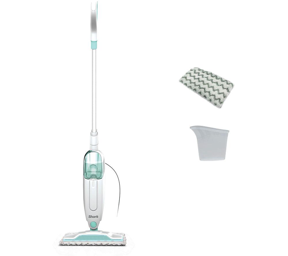 SHARK S1000UK Pro Steam Mop - White & Mint