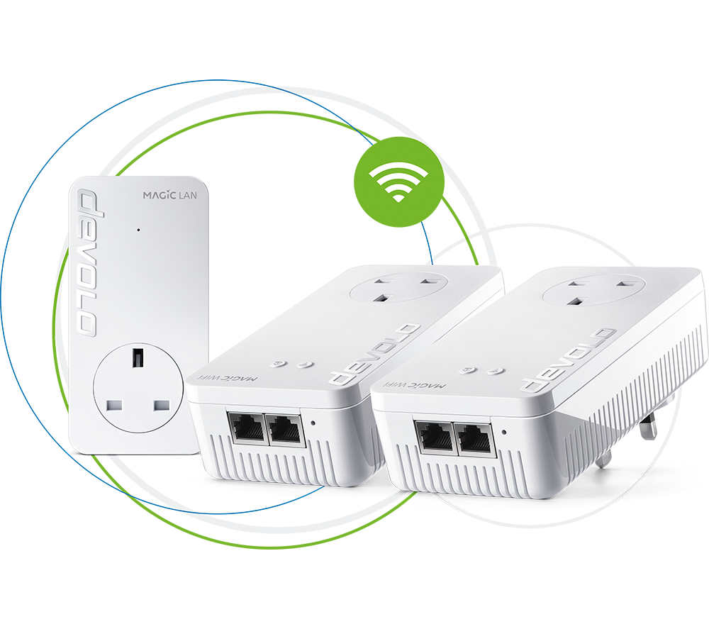 DEVOLO Magic 2 WiFi Next Powerline Whole Home Kit - Triple Pack  White