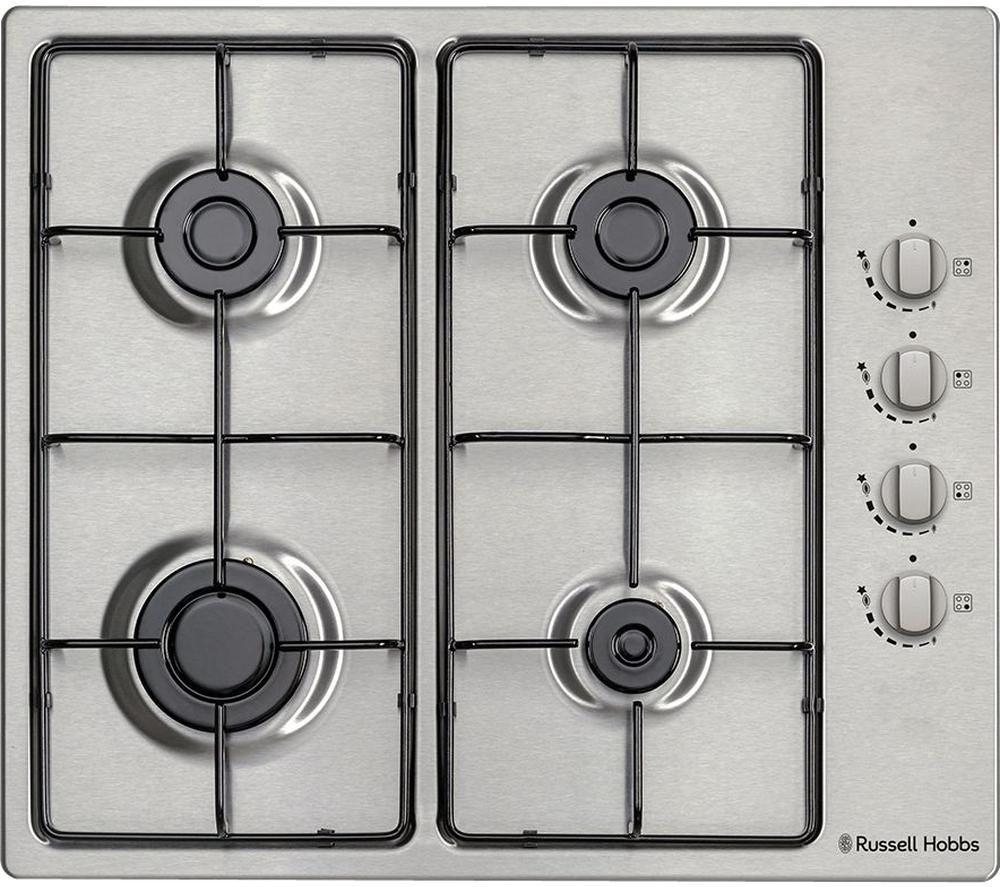 Russell Hobbs RH60GH401SS Gas Hob Stainless Steel  Stainless Steel