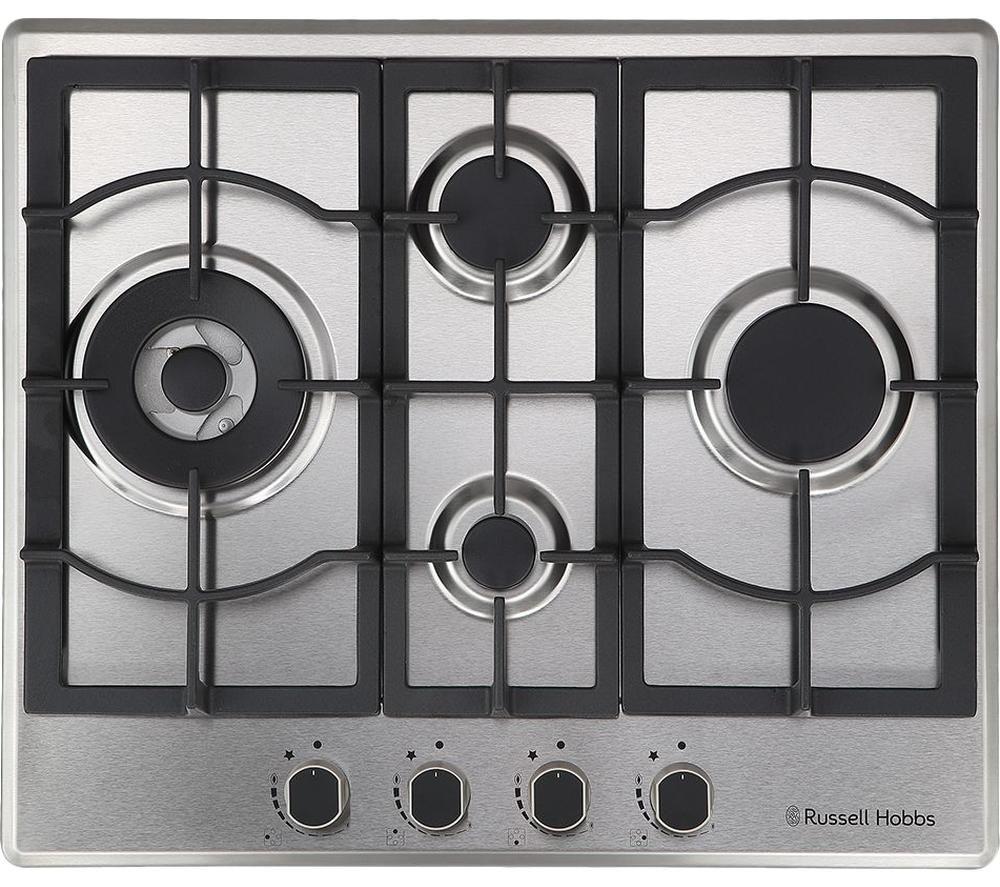 Russell Hobbs RH60GH403SS Gas Hob Stainless Steel  Stainless Steel