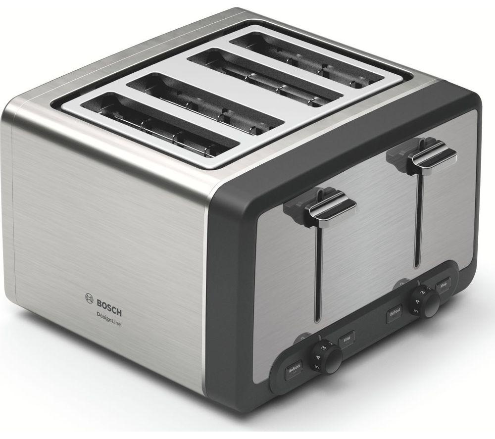 BOSCH DesignLine TAT5P440GB 4-Slice Toaster Silver