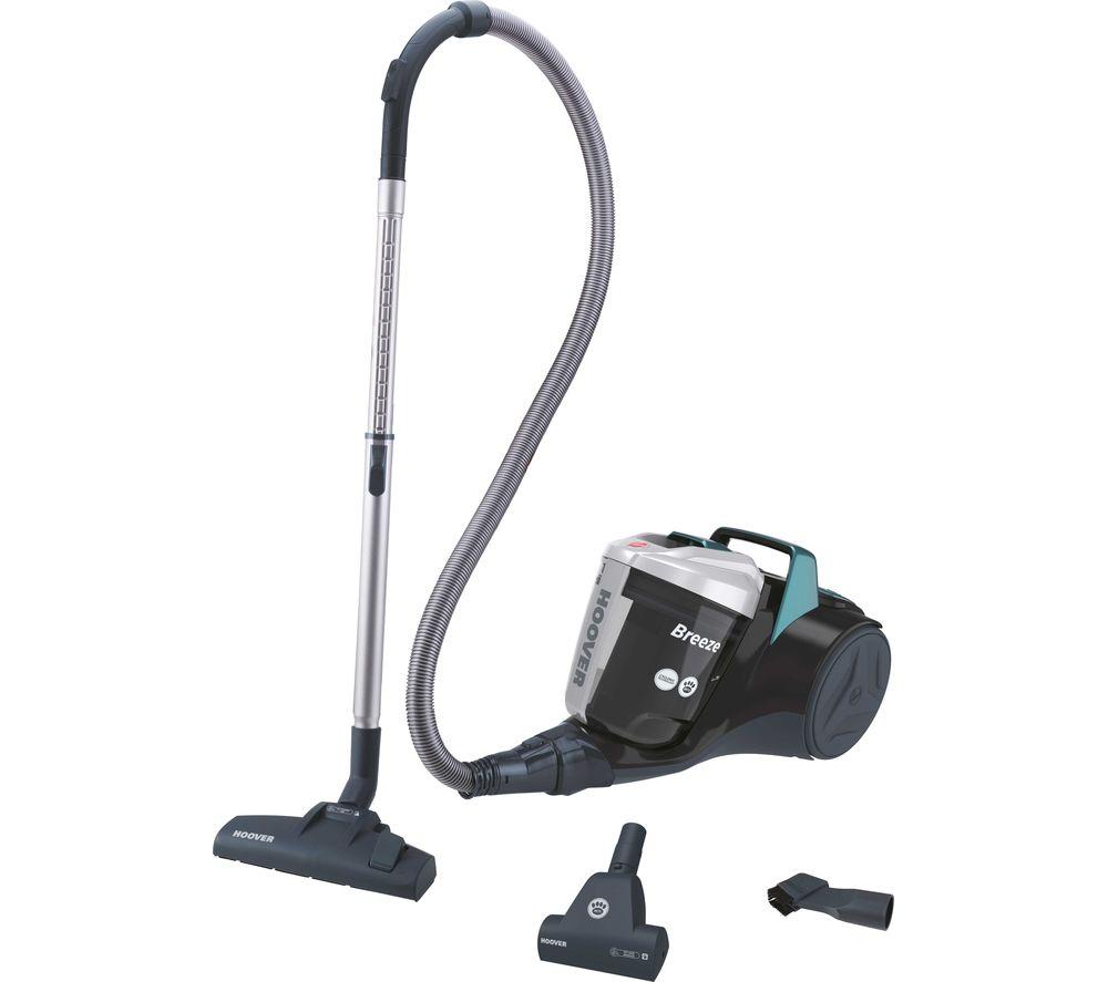 HOOVER Breeze Pets BR71 BR02 Cylinder Bagless Vacuum Cleaner - Black  Green & Grey