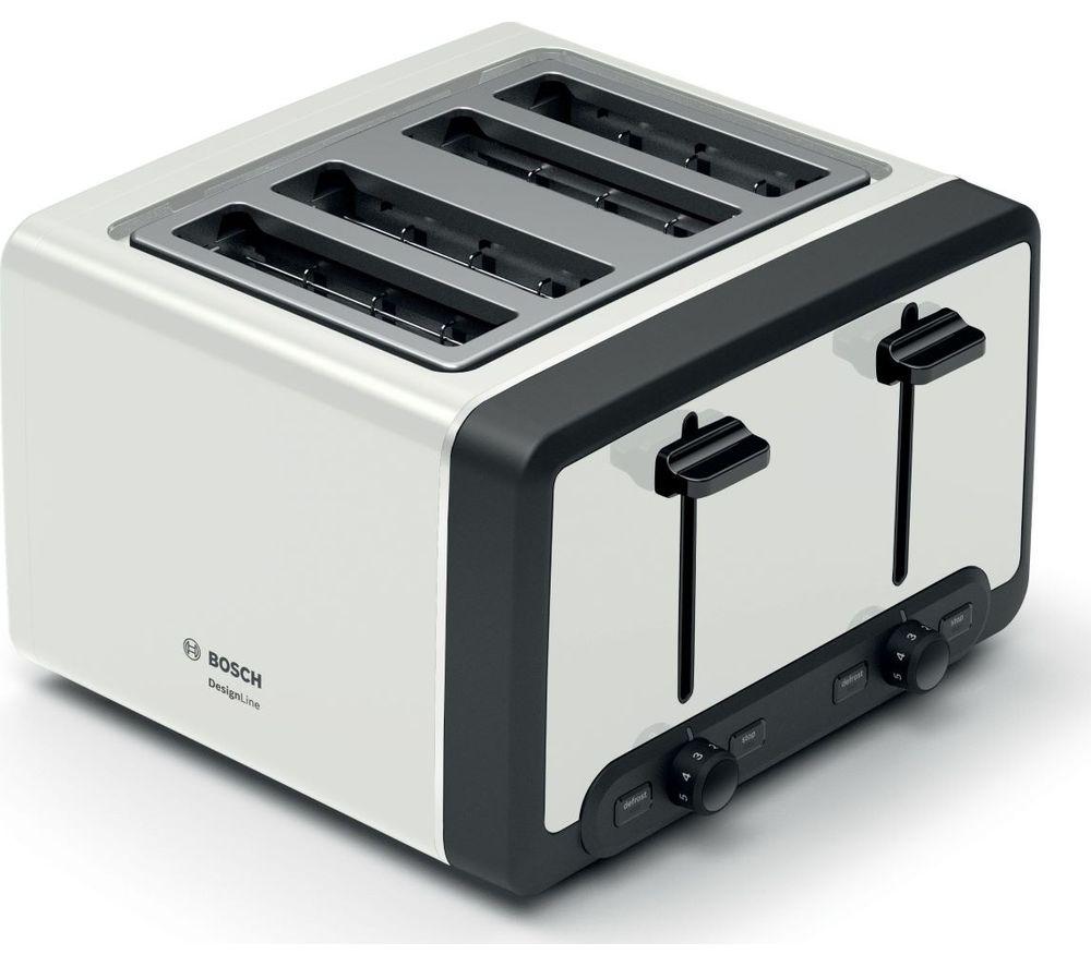 BOSCH DesignLine TAT5P441GB 4-Slice Toaster White