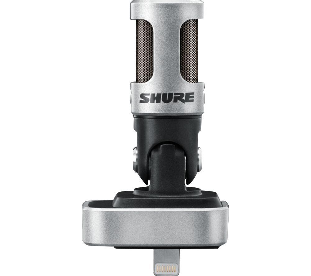 SHURE Motiv MV88 Lightning Microphone - Black  Silver/Grey