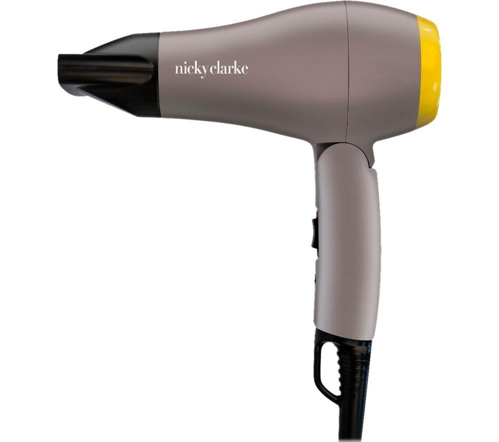 NICKY CLARKE Travel in Style NTD101 Hair Dryer - Grey