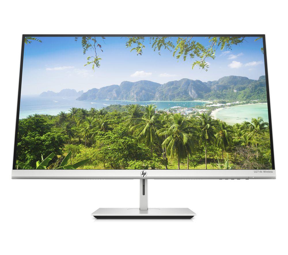 HP U27 Wireless 4K Ultra HD 27inch IPS LCD Monitor - Black & Silver