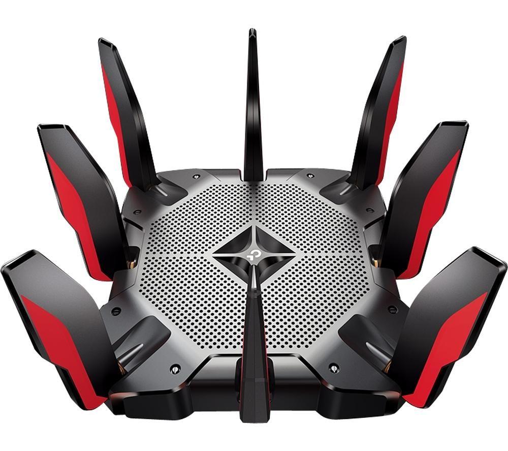 TP-LINK Archer AX11000 WiFi Cable & Fibre Router - AX 11000  Tri-band  Black Red