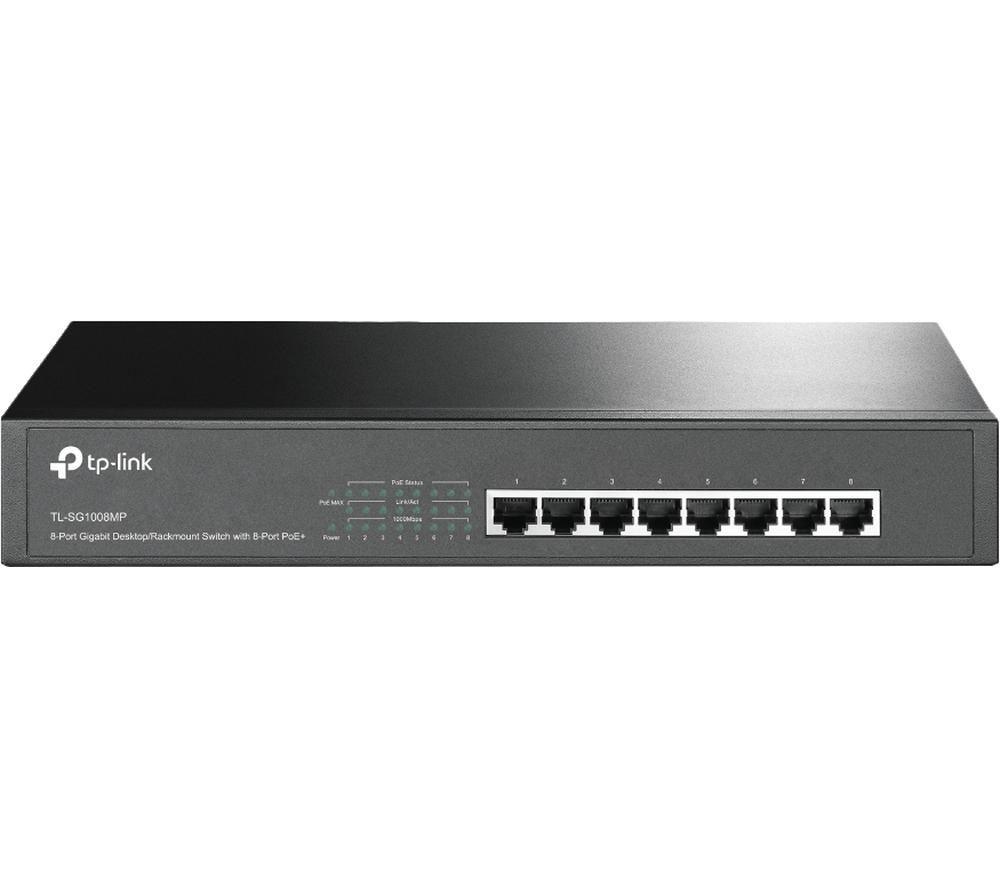 TP-LINK TL-SG1008MP Network Switch - 8-port  Black