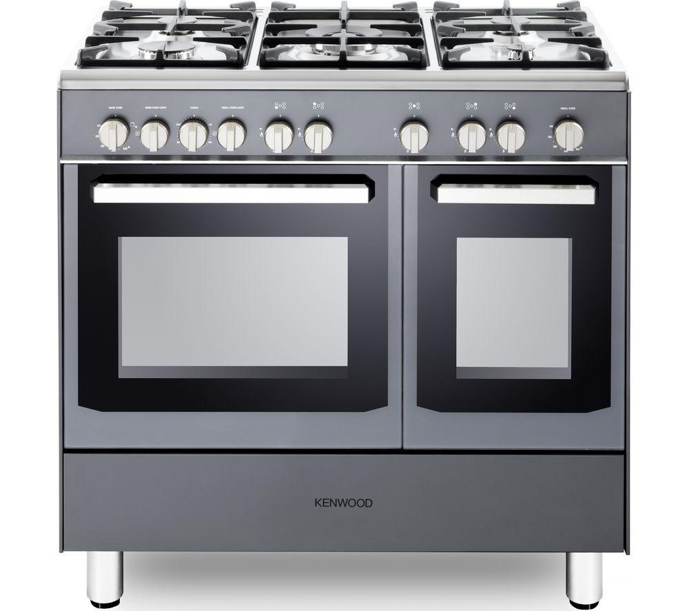 KENWOOD CK407GSL 90 cm Gas Range Cooker - Slate Grey & Chrome
