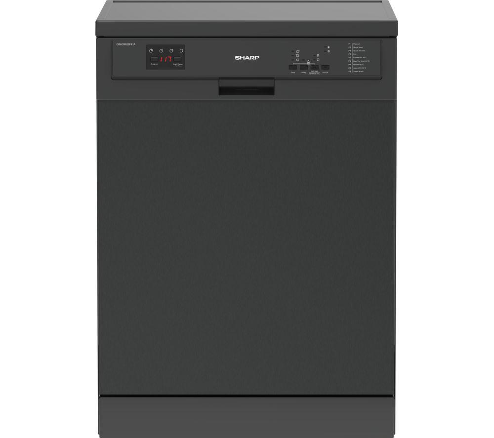 SHARP QW-DXA26F41A Full-size Dishwasher - Dark Stainless Steel  Stainless Steel