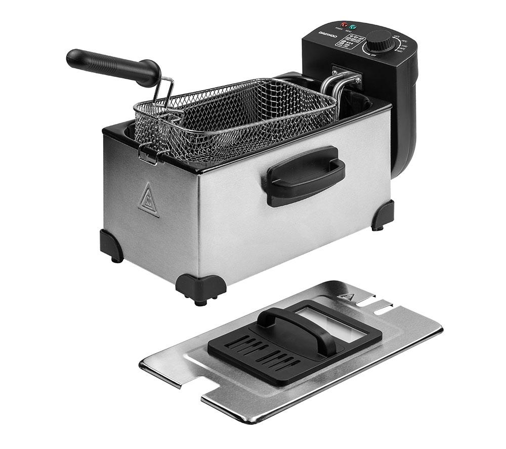 DAEWOO SDA1550 Deep Fryer - Silver & Black