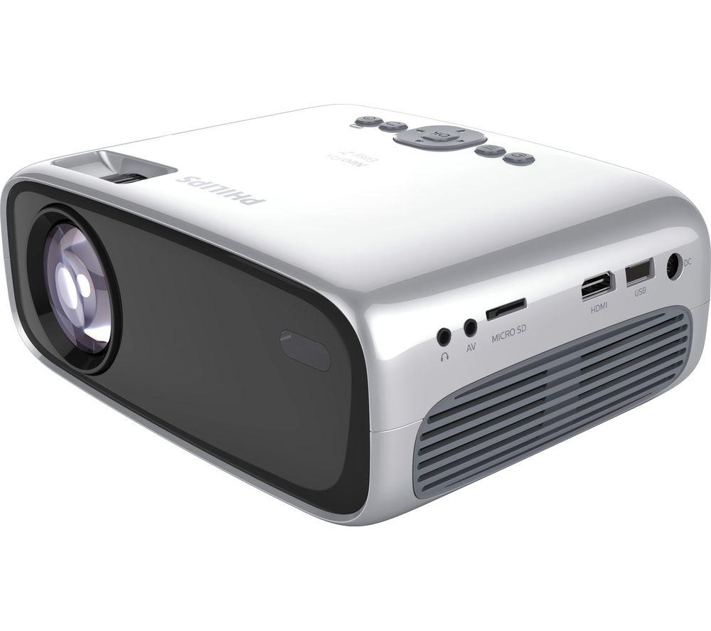 PHILIPS NeoPix Easy 2 NPX442 HD Ready Mini Projector - Grey & Silver  Silver/Grey