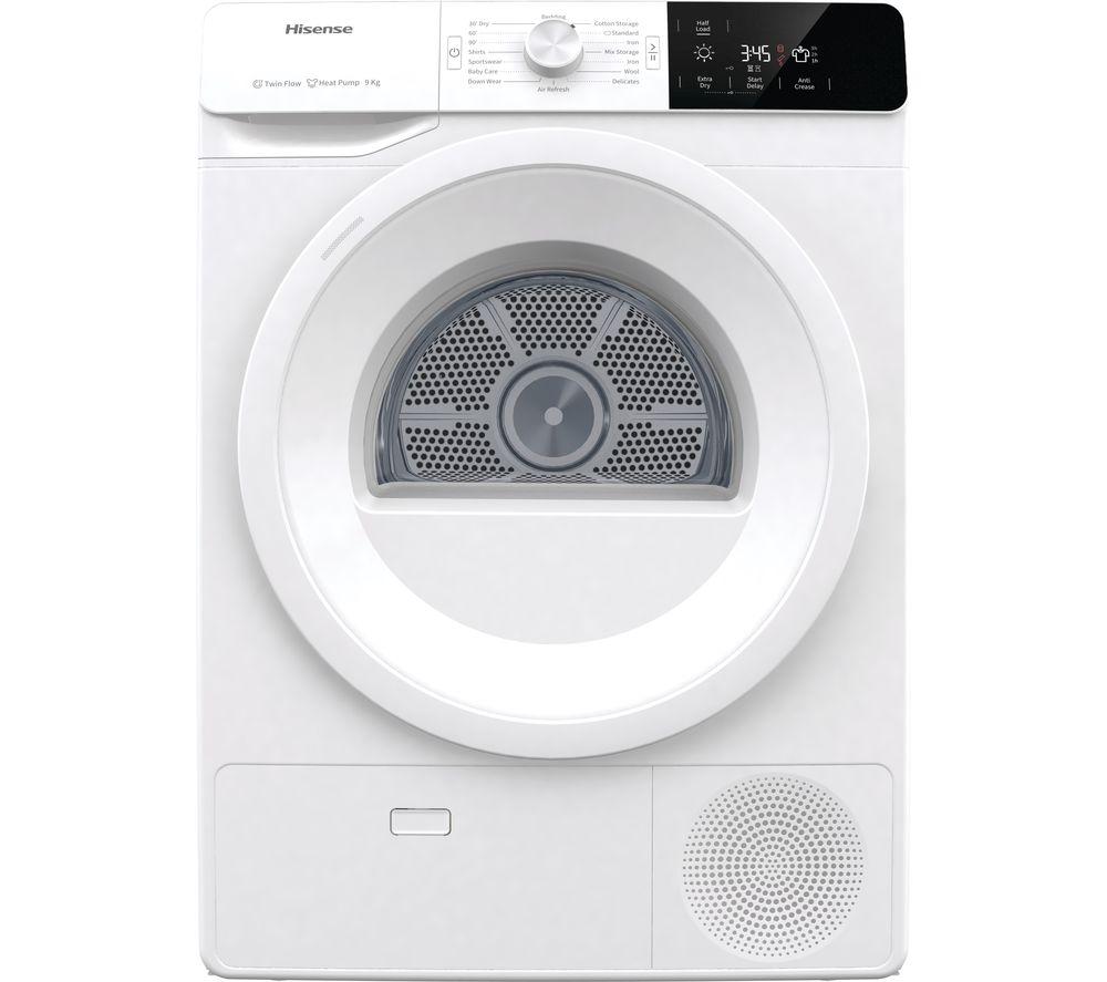 HISENSE Essential DHGE901 9 kg Heat Pump Tumble Dryer - White