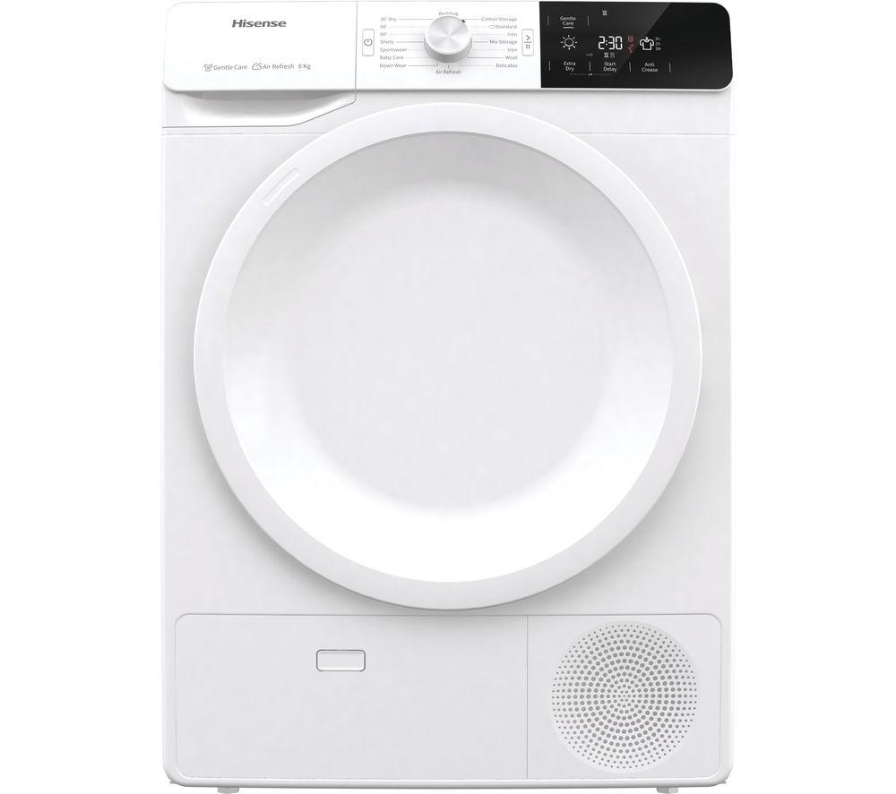 HISENSE DCGE801 8 kg Condenser Tumble Dryer - White