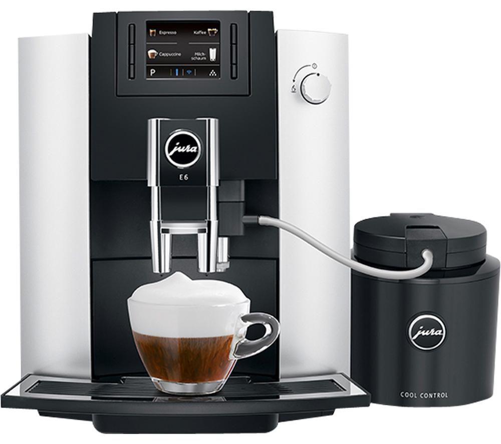 JURA E6 15342 Bean to Cup Coffee Machine - Platinum